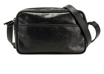 GG Crystal Crossbody, &pound;550, Handbags, Black, Coated Canvas/Crystal, Front view